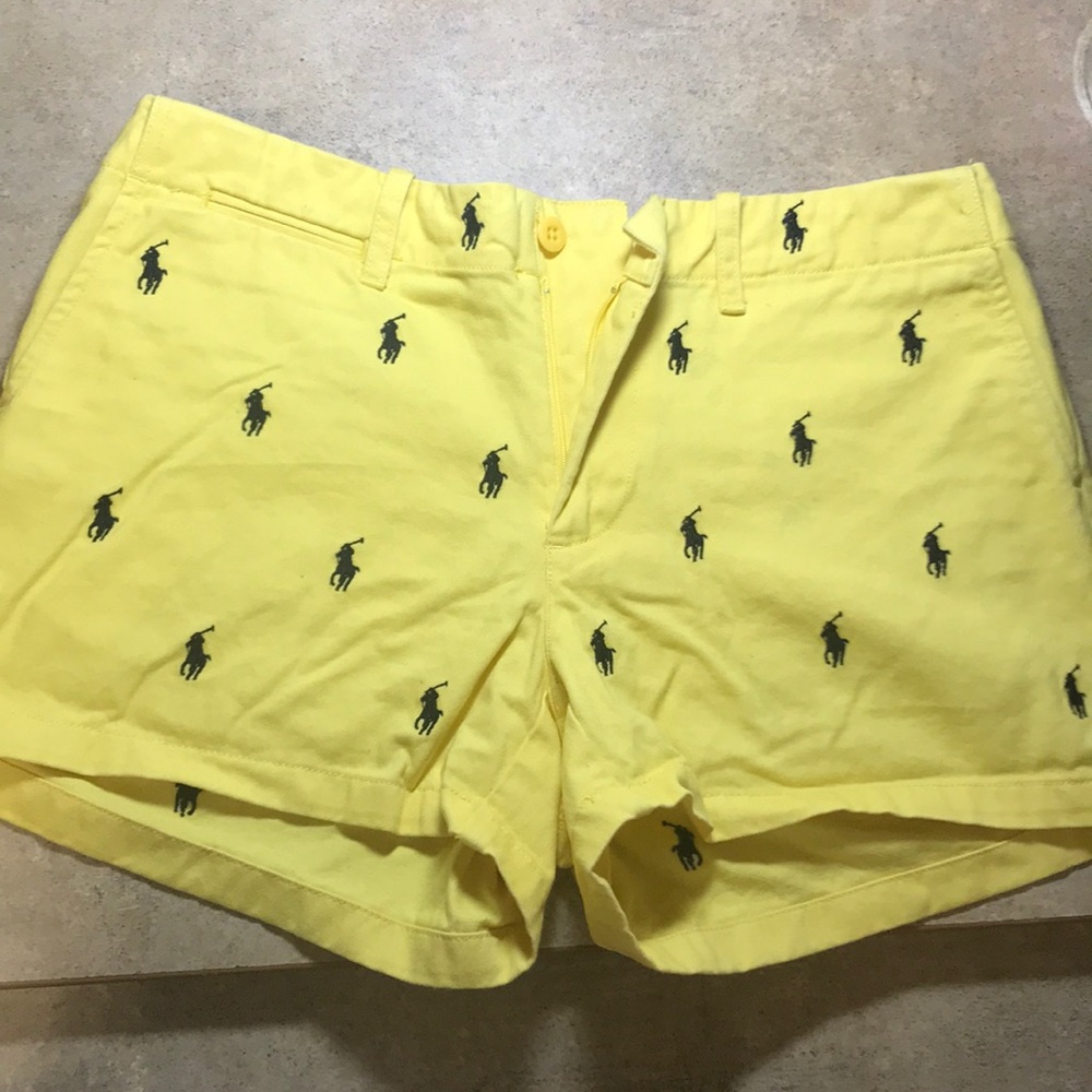 Ralph Lauren Monogrammed Yellow Shorts Size 6